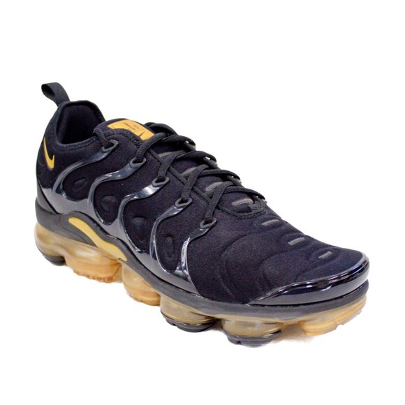Nike Air Sneakers Vapormax Plus Black Gold CW7299-001 Athletic Shoes Men’s12.5